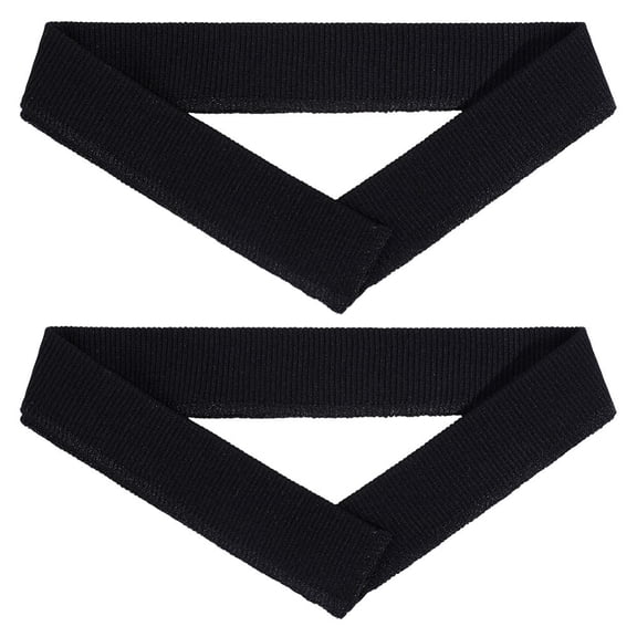 Cotton Elastic Ribbing Fabric for Cuffs Black 550x35~77x3mm