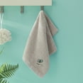 thumbnail image 1 of Cotton Embroidered Face Wash Towel | Soft Absorbent Saliva Hand Towel | 30cm x 30cm Small Multipurpose Bath Gym Travel Towel | White Pink Blue Gray | 1 Piece, 1 of 6