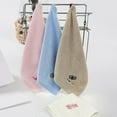 thumbnail image 1 of Cotton Embroidered Face Wash Towel | Soft Absorbent Saliva Hand Towel | 30cm x 30cm Small Multipurpose Bath Gym Travel Towel | White Pink Blue Gray | 1 Piece, 1 of 6