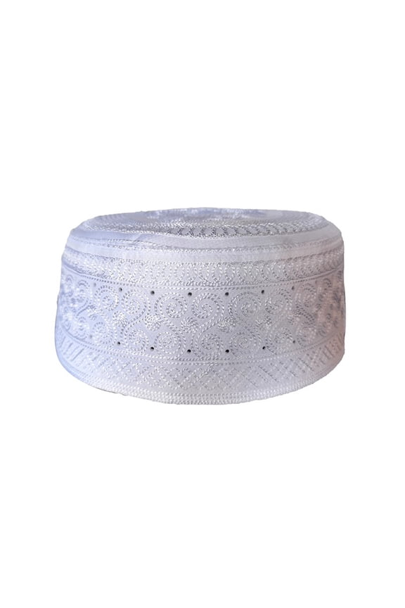Cotton Embroidery Turban Hat for Men Breathable Kufi Prayer Hat EID RamadanHijabs Cap Arabian Skull Hat
