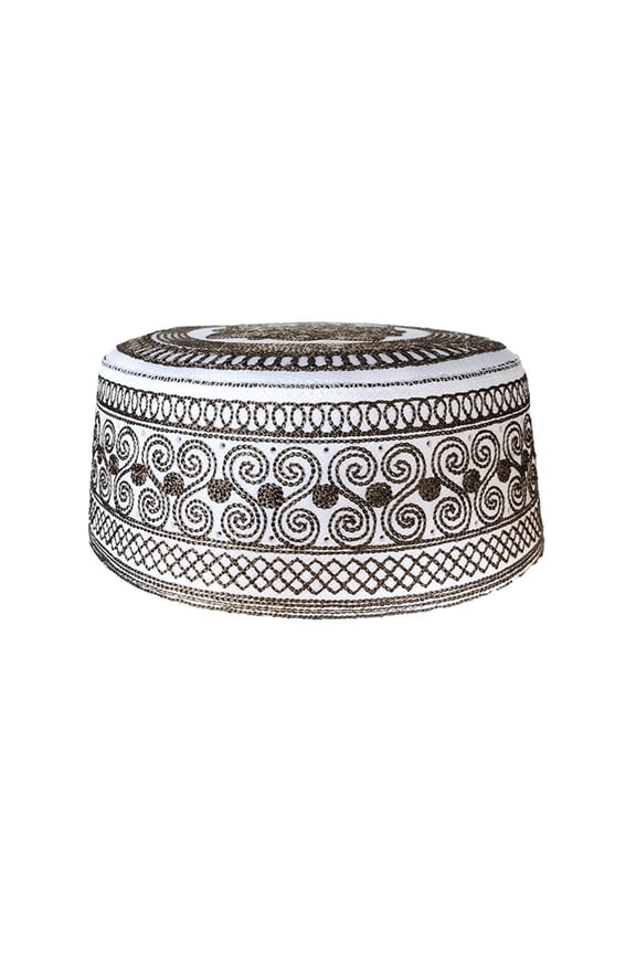 Cotton Embroidery Turban Hat for Men Breathable Kufi Prayer Hat EID RamadanHijabs Cap Arabian Skull Hat