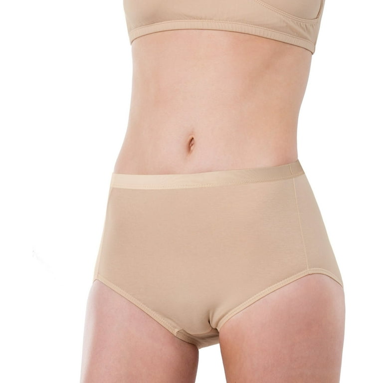  Essentials Womens Cotton High Leg Brief Underwear