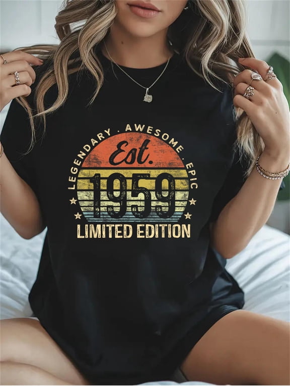 Cotton Est 1959 Limited Edition 67th Birthday Vintage 67 Year Old Casual Graphic Daily T-Shirt