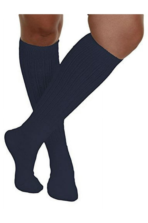 Cotton Extra Heavy Super Slouch Socks 2 Pack - (9-11,Navy)