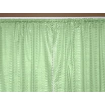 Cotton Eyelet Window Curtains Scalloped Sides (2 Piece Set) 42" Wide Panels Mint
