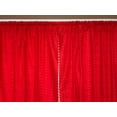 thumbnail image 1 of Cotton Eyelet Window Curtains Scalloped Sides (2 Piece Set) 42" Wide Panels Red, 1 of 1