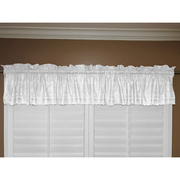 Cotton Eyelet Window Valance 58" Wide White