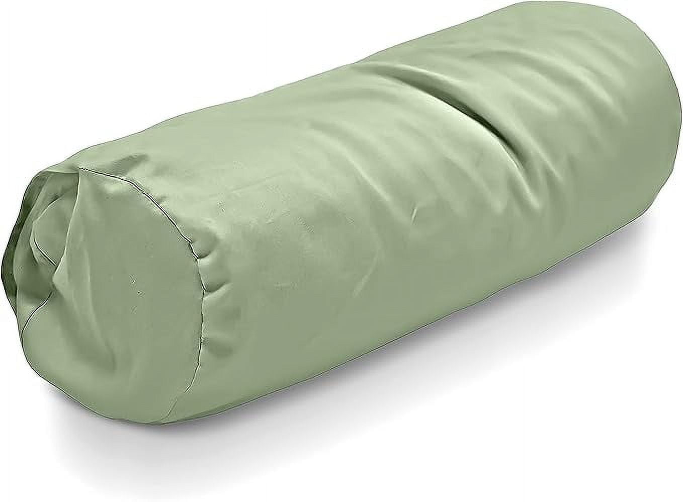 Green Organic Cotton Neck Roll Pillowcase with Sateen Finish