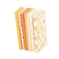 thumbnail image 1 of Cotton Fabric Bundle Floral Fabric 7Pcs 25Cm×25Cm Square Floral Print Soft for Quilting Sewing Diy Craft Handmade by Elapind Under 10$ Yellow, 1 of 3
