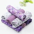 thumbnail image 1 of Cotton Fabric Fat Quarters, 7pcs 20" x 20" (50cm x 50cm) KING DO WAY Large Pattern Patchwork Fabric Craft Printed Cotton Material, 1 of 9