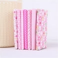 thumbnail image 1 of Cotton Fabric, Gingham Fabric, Floral Fabric, 7Pcs Fabric Squares, Cotton Fabric Fabric for Sewing, Bundle DIY Patchwork Quilt Cloth, Craft and Hobby (25x25cm), 1 of 1