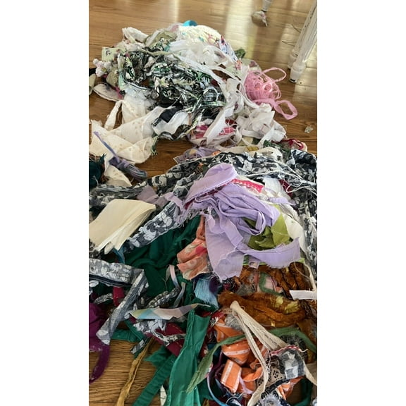Cotton Fabric Scraps 1 Lb Various Colors Prints Sizes For Filling Crafts