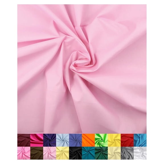 | Cotton Fabric for Sewing | Broadcloth Fabric | by The Yard | 60" Wide Roll | Lightweight, Breathable | Lining, Home Textile, Skirts, Tote Bags (Baby Pink, 7 Yard)