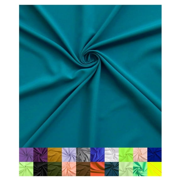 | Cotton Fabric for Sewing | Broadcloth Fabric | by The Yard | 60" Wide Roll | Lightweight, Breathable | Lining, Home Textile, Skirts, Tote Bags (Peacock, 4 Yard)