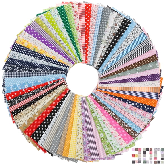 Cotton Fabric Squares 300 Pcs 3.94" x 3.94" Precut Quilt Squares Charm Pack Assorted Floral Patterns for Sewing DIY Quilting Patchwork Beginners