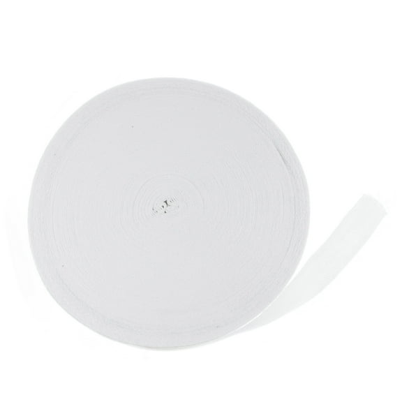 Cotton Fabric Tape For Sewing, 50m 1 Inch White Bias Binding Webbing Tape Herringbone Roll Tape For Apron Sewing Dressmaking Craft