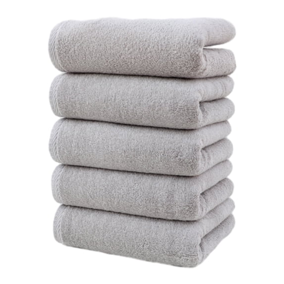 Cotton Face Towel Set of 5, Highly Absorbent Soft Washcloth for Bathroom Travel Gym, Breathable Quick-Drying Hand Sheets, Bath Towels for Home Spa