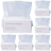 Cotton Facial Dry Wipes 100 Count,Cleansing Disposable Face Towel Cotton Tissue, Facial Clean Washcloth Tissue Makeup Remover Cloth Pads,Travel Makeup Remover 9Pack