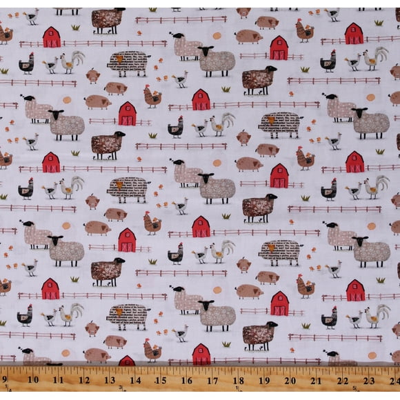 Farm Animal Print Fabric