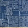 thumbnail image 1 of Cotton Farm Girl Vintage Canning Denim, Quilting Fabric by the Yard (c7871-denim), 1 of 1