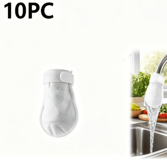 Cotton Faucet Filter | Faucet Filter Cotton Bag | Faucets Filteres Bags for Cold and Hot Water Filters All The Scale, Sand, and Sediments | Faucet-Mounted (10PC)