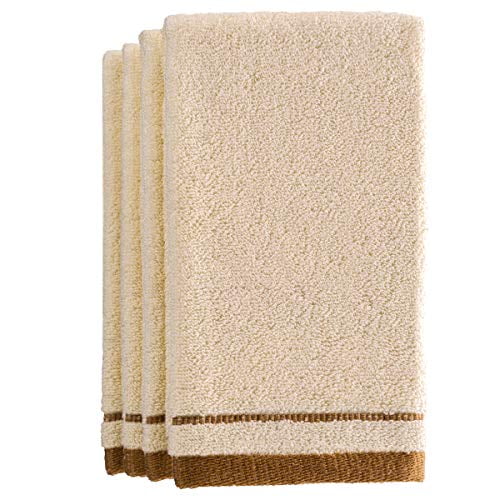 Cotton Fingertip Towels Set 4 Pack 11 X 18 Inches Decorative Extra
