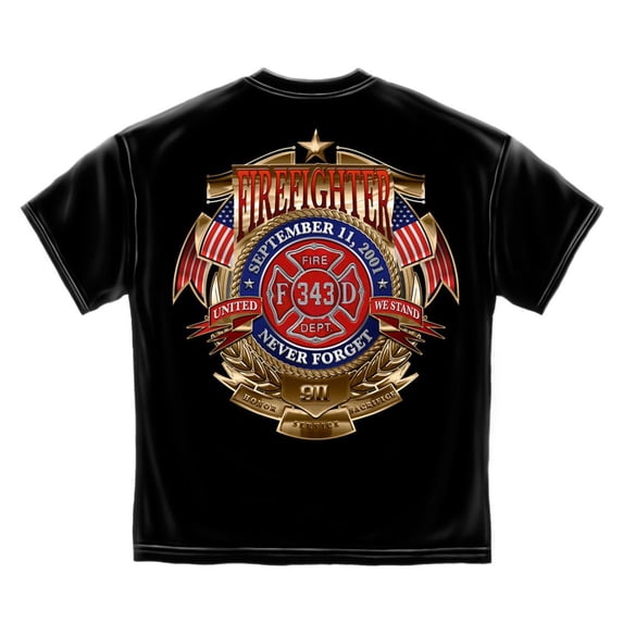 Cotton Firefighter Badge Of Honor Graphic T-Shirt