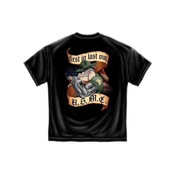 Cotton First In Last Out Marine Corps T-Shirt