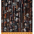 thumbnail image 1 of Cotton Fishing Poles Rods Gear Keeping It Reel Black Cotton Fabric Print by the Yard (DCX11943-BLAC-D), 1 of 1