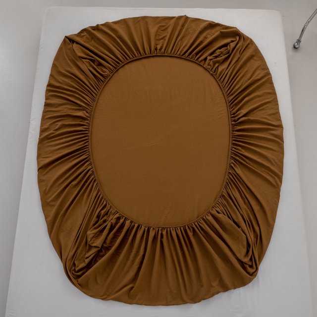 Cotton Fitted Bed Sheet with Elastic Band All Around NonSlip