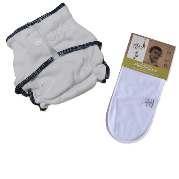 Cotton Fitted Cloth Diaper with Snaps Bundle| Includes fitted and 1 Insert
