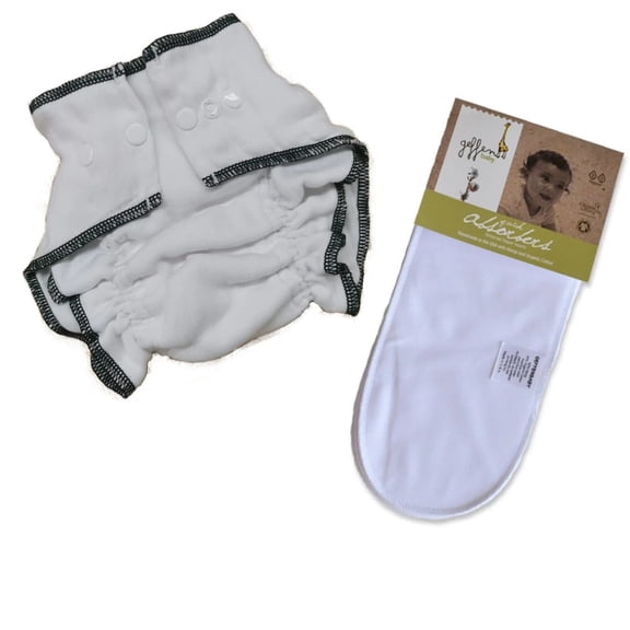 Cotton Fitted Cloth Diaper with Snaps Bundle| Includes fitted and 1 Insert