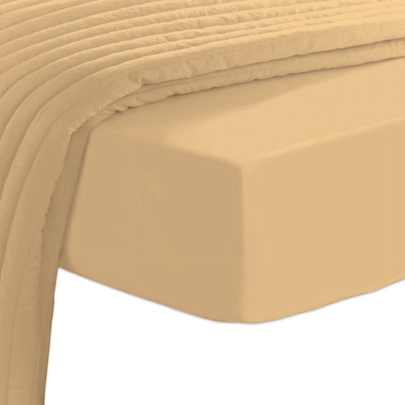 Cotton Fitted Sheet Full Tan, 1Pc 400 Thread Count 100% Long Staple Cotton Luxurious Sateen Fitted Bed Sheets Full, All Around Elastic Deep Poxket Sheet Fits Mattress Upto 15 Inch By Pizuna