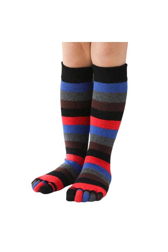 Cotton Five Toe Long Tube Socks Breathable Split Toe Design Elastic Socks For Boys Girls Spring Autumn