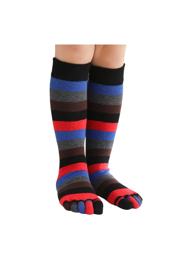 Cotton Five Toe Long Tube Socks Breathable Split Toe Design Elastic Socks For Boys Girls Spring Autumn