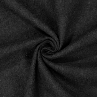 Cotton Flannel Fabric 45" Wide Soft Warm Comfy Many Colors By The Yard&nbsp;(Black)