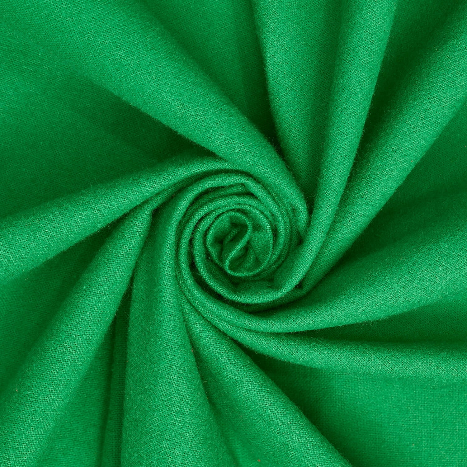 Cotton Flannel Fabric (5 oz) 100% Hypoallergenic 44/45 Inch Insulating By The Yard For Sewing Apparel, Accessories, & Décor - Kelly Green (10 Yards)