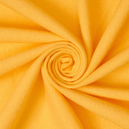 Cotton Flannel Fabric (5 oz) 100% Hypoallergenic 44/45 Inch Insulating By The Yard For Sewing Apparel, Accessories, & Décor - Sunflower Yellow (1 Yard)