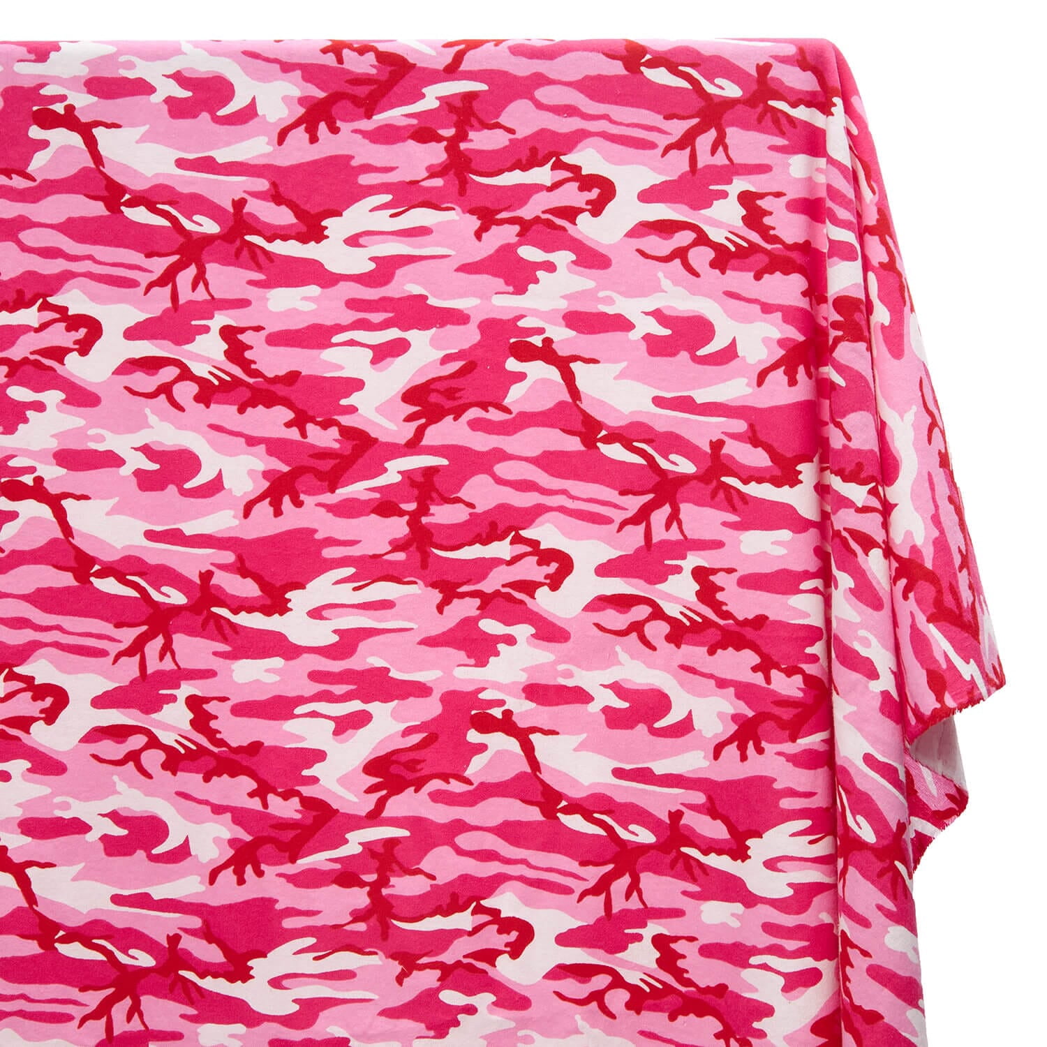 Cotton Flannel Fabric Camouflage Printed Hypoallergenic Lightweight Brushed By The Yard For Sewing Apparel, Accessories, & Décor - Pink (5 Yards)