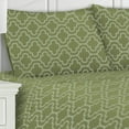 thumbnail image 1 of Cotton Flannel Trellis or Solid 2-Piece Pillowcase Set By Blue Nile Mills, King, Sage, 1 of 1
