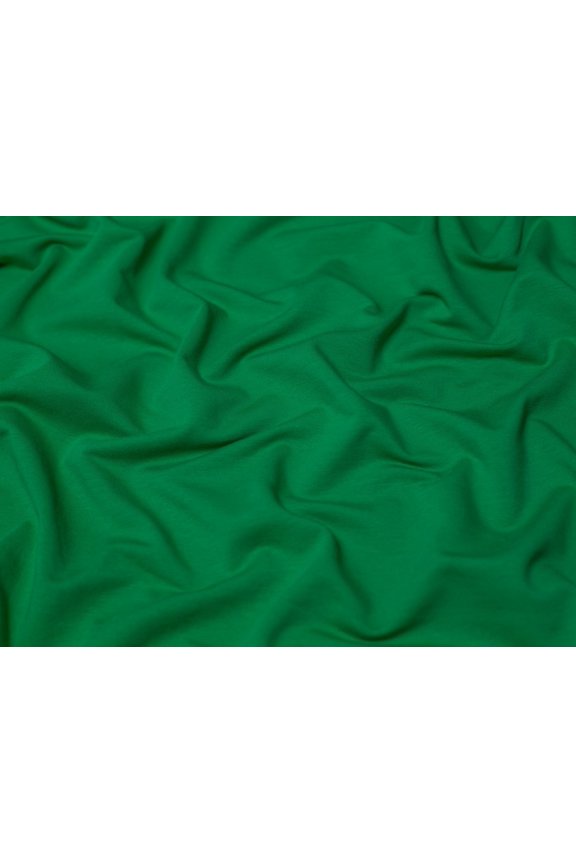 Cotton Fleece Back Sweatshirt Stretch Knit Fabric Emerald Green - per yard