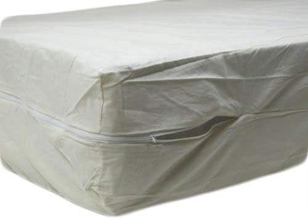 Cotton Fleetwood Cotton Mattress Cover, Queen Size, Zips Around The