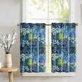 thumbnail image 1 of Cotton Floral Hawaiian Tropical Print Café Tier Curtains Window Treatment Kitchen Home Décor, 1 of 1