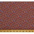 thumbnail image 1 of Cotton Flowers Tiny Small Scale Multi-Color Floral on Red Calico-Look Floral Cache Cotton Fabric Print by the Yard (1649-28885-R), 1 of 1