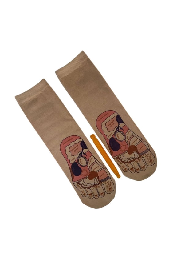 Cotton Foot Socks for Reflexology Enhances Blood Flow and Relieve Discomfort