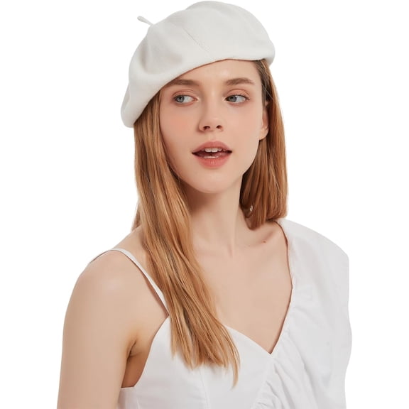 Cotton French Beret Hat Summer Knitted Soft Thin Beret Hat Slouchy Loose Painters Hat Solid Color for Women
