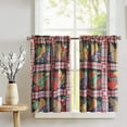 thumbnail image 1 of Cotton Fruit Bundle Print Café Tier Curtains Window Treatment Kitchen Home Décor, 1 of 2