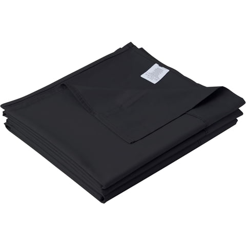 Cotton Full Flat Sheet Only, 600 Thread Count 100% Egyptian Cotton Top Sheet 1Pcs, Cool & Breathable Flat Bed Sheets Wrinkle, Fade, Stain Resistant (Black Full)