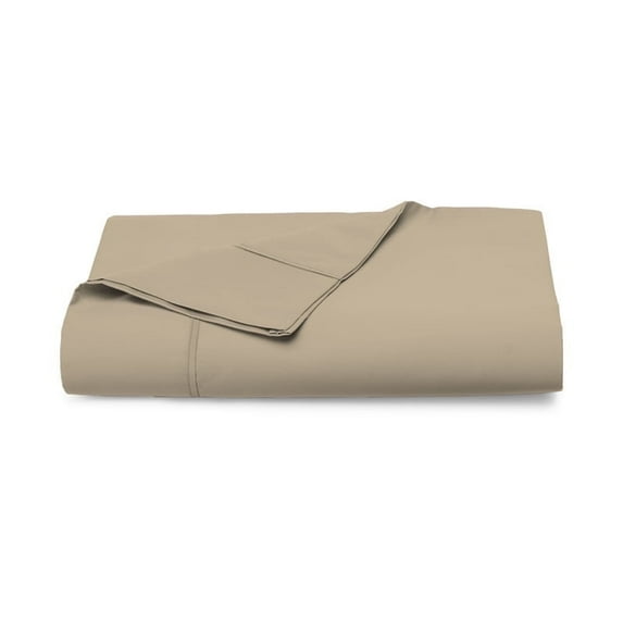Cotton Full Flat Sheet Simply Taupe, 1Pc 100%B Long Staple Cotton Luxurious Sateen Weave Hotel Quality 400 Thread Count Flat Bed Sheet With 4 Inch Hem By Pizuna (100% Cotton Simply Taupe Flat Sheet)
