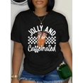 Humorous Be Inspired Cotton Funny to Be Jolly and Caffeinated Christmas Tree Coffee T-Shirt ...